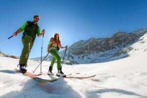 man and woman representing The Culture of Ski Touring