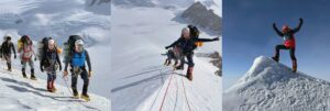 Sophie Lavaud and her team summiting Mt.Vinson